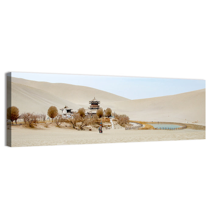 Crescent Lake Temple Dunes Wall Art as a canvas print