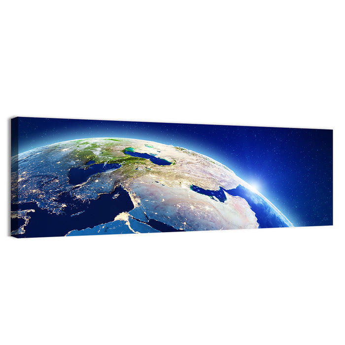 Middle East from Orbit Wall Art as a canvas print