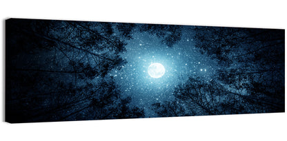 Full Moon Over Forest Wall Art