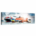 Global Logistics Fleet Lineup Wall Art
