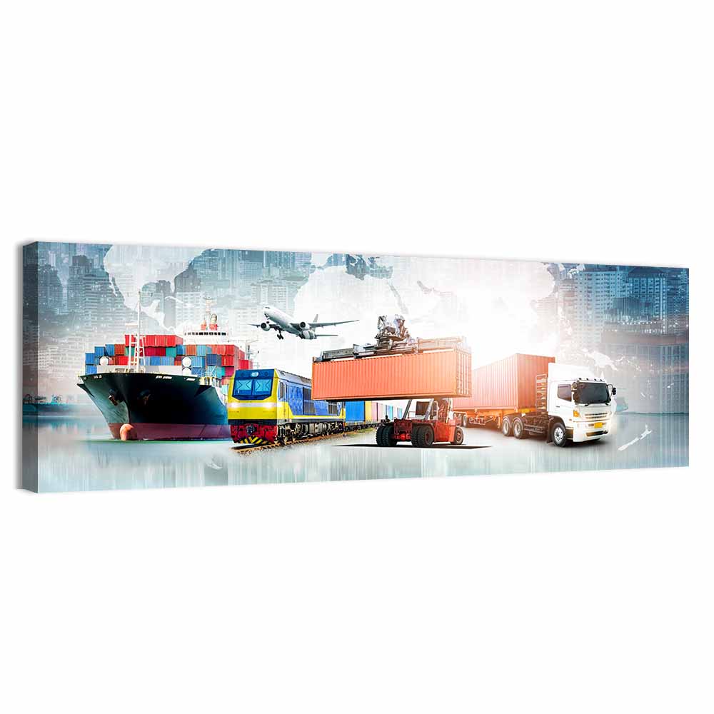 Global Logistics Fleet Lineup Wall Art