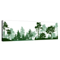 Layered Green Forest Silhouette Wall Art