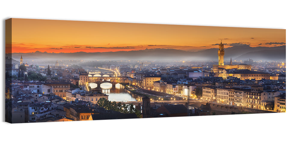 Florence Sunset Over the Arno Wall Art