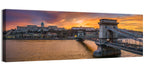 Budapest Chain Bridge at Golden Dusk Wall Art