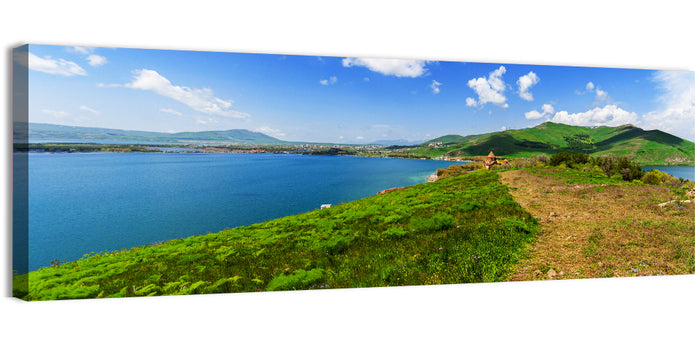 Sevanavank Monastery Above Lake Sevan Wall Art as a canvas print