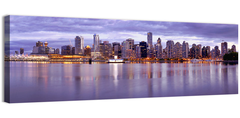Vancouver Skyline at Twilight Wall Art