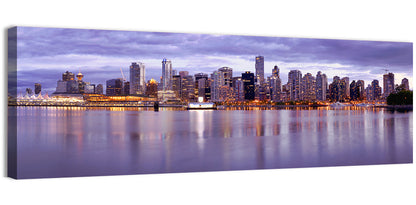 Vancouver Skyline at Twilight Wall Art
