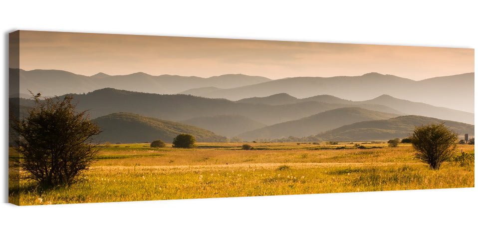 Golden Hour Countryside Hills Wall Art