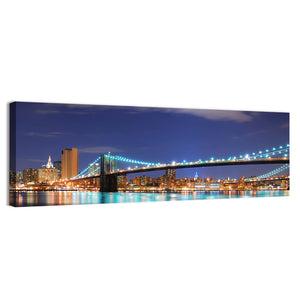 Manhattan Bridge Night Wall Art