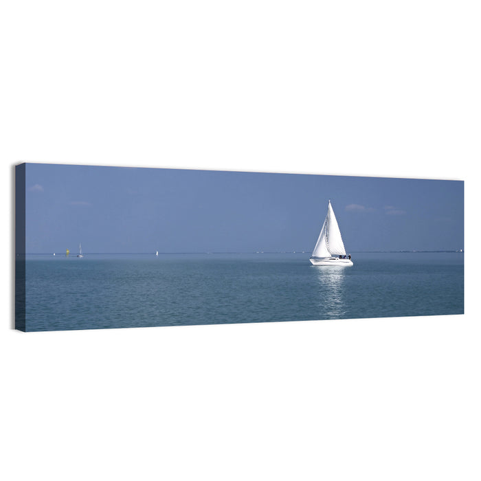 Sailboat on Lake Balaton Wall Art as a canvas print