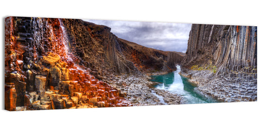 Studlagil Basalt Canyon Wall Art