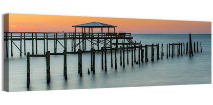 Fairhope Pier at Sunset Wall Art