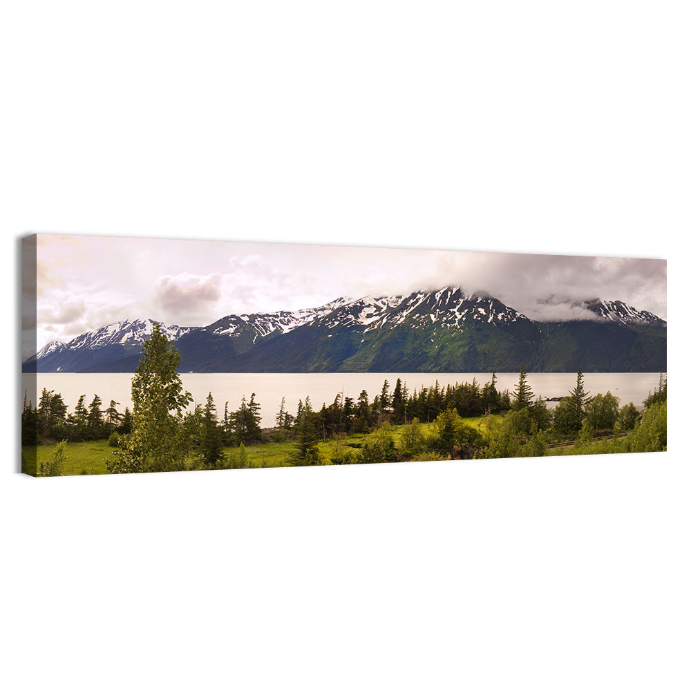 Alaska Mountain Lake View Wall Art