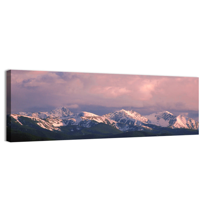 Spanish Peaks Alpenglow Montana Wall Art as a canvas print