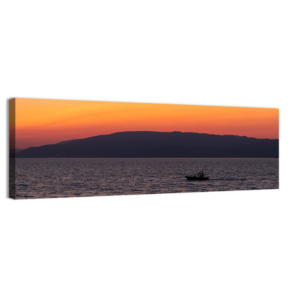 Lake Iznik Boat at Dusk Wall Art