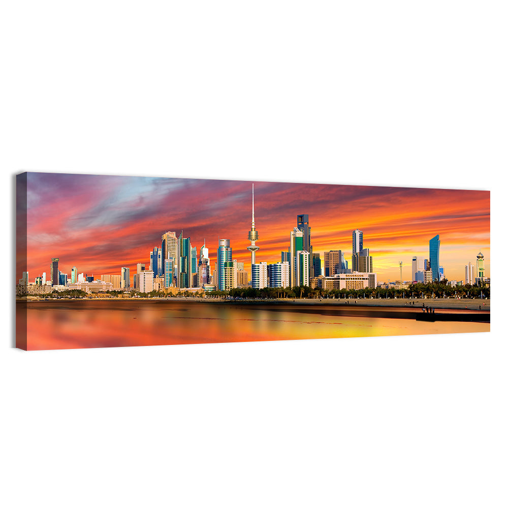 Shuwaikh Port at Dusk Wall Art