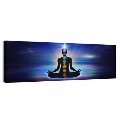 Chakra Symbols Yoga Lotus Pose Wall Art