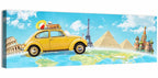 Yellow Beetle World Road Trip Wall Art