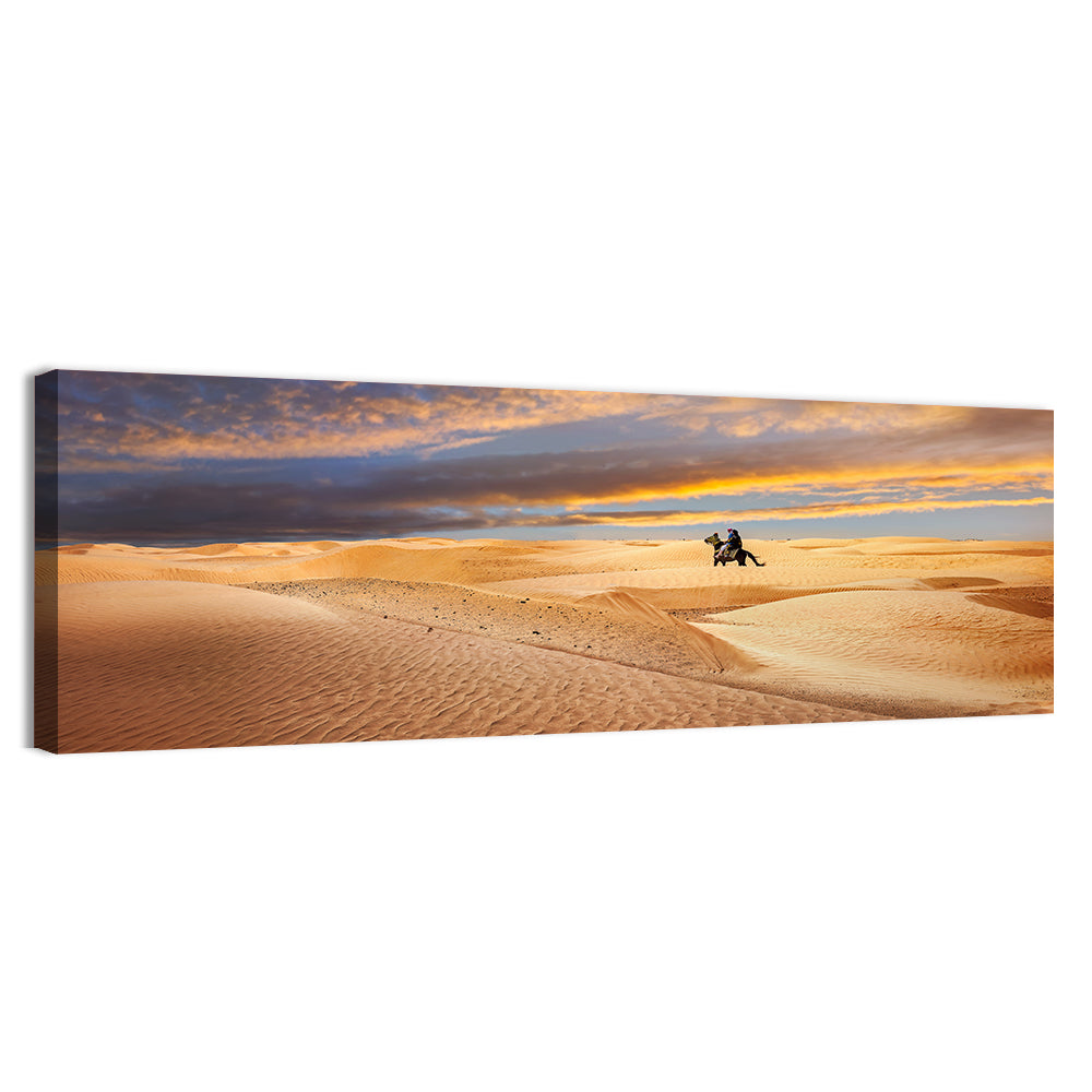 Sahara Camel Rider at Sunset Wall Art