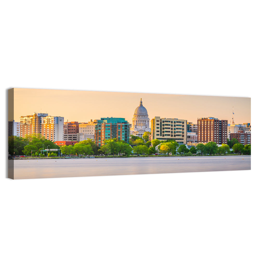 Madison Skyline at Lake Monona Wall Art