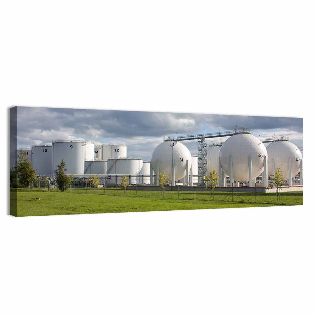 Numbered Industrial Storage Tanks Wall Art