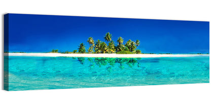 Tranquil Split-level Tropical Island Seascape Wall Art