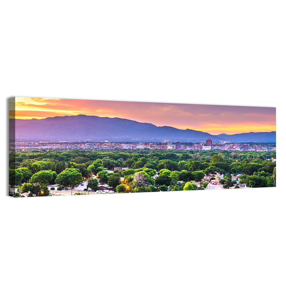 Albuquerque Skyline at Dusk Wall Art