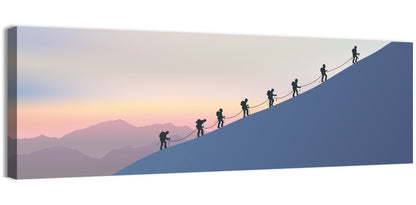 Eight Mountaineers at Dawn Wall Art