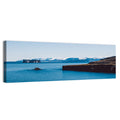 Calm Blue Lake with Coastal Cliffs Wall Art