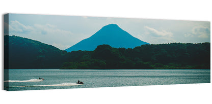 Kaimon Dake Over Lake Ikeda Wall Art