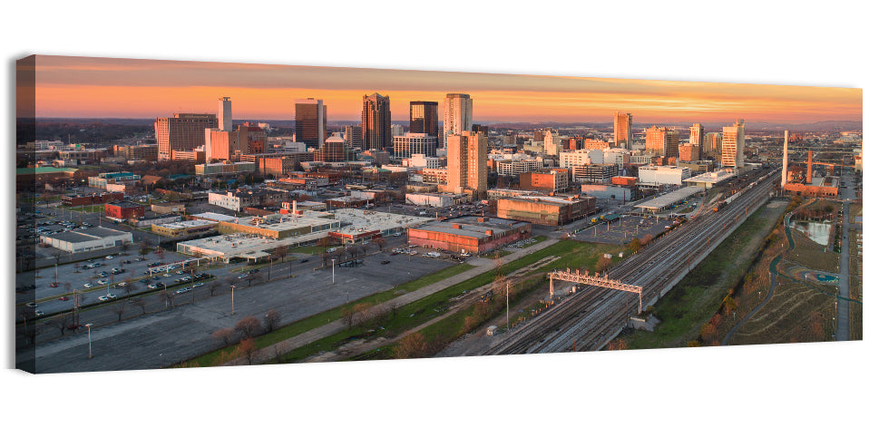Birmingham Golden Hour Skyline Wall Art