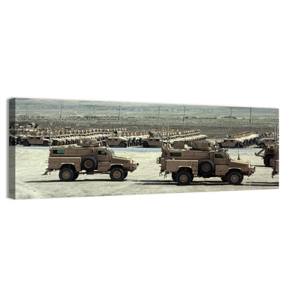 Mrap Vehicles in Desert Landscape Wall Art