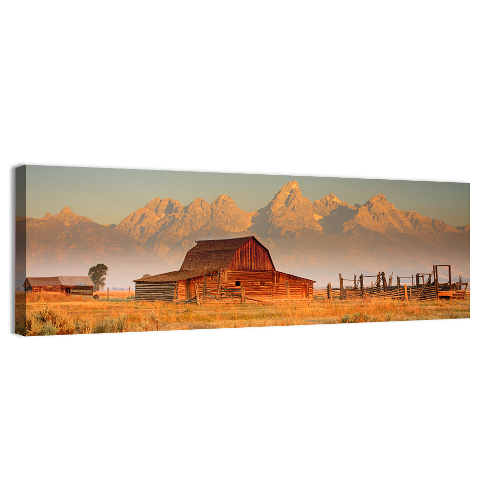 Moulton Barn, Grand Teton Wall Art, canvas print, panoramic