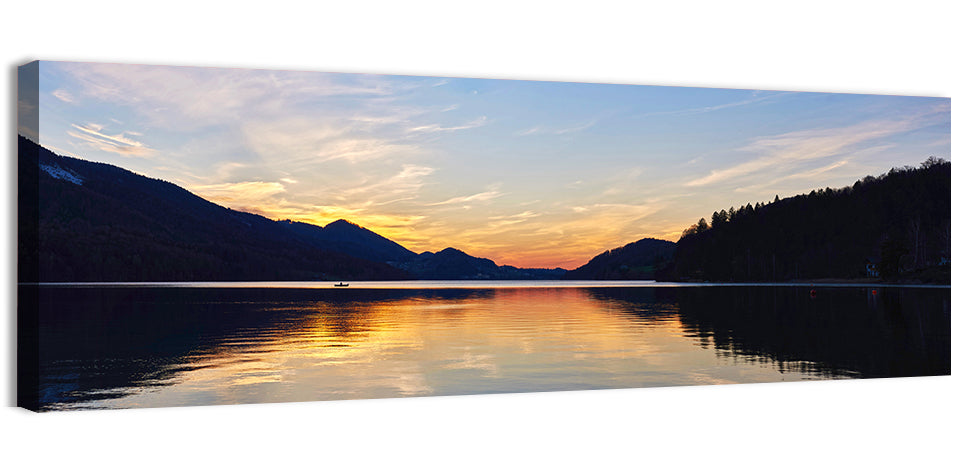 Fuschl Lake Sunset Reflections Wall Art