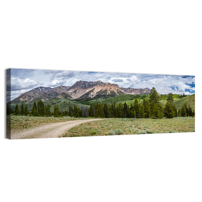 Boulder Peak Idaho View Wall Art as a canvas print