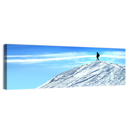 Mountaineer Summit Silhouette Wall Art