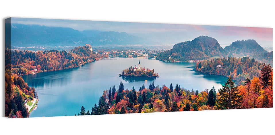 Sunset Over Lake Bled Wall Art