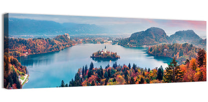 Sunset Over Lake Bled Wall Art