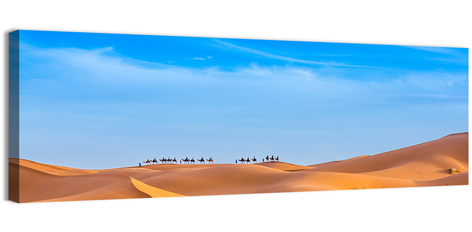 Merzouga Sand Dunes Wall Art, canvas print, panoramic