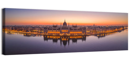 Hungarian Parliament at Dusk Wall Art
