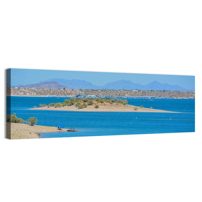 Lake Pleasant Shoreline with Boat Wall Art
