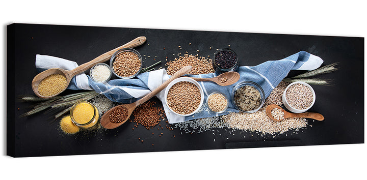 Assorted Grains in Bowls Wall Art
