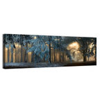 Sunlit Snow Covered Forest Wall Art
