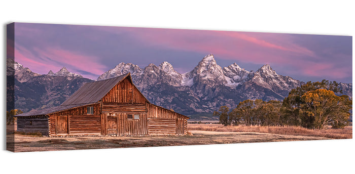 T.a. Moulton Barn at Dusk Wall Art as a canvas print