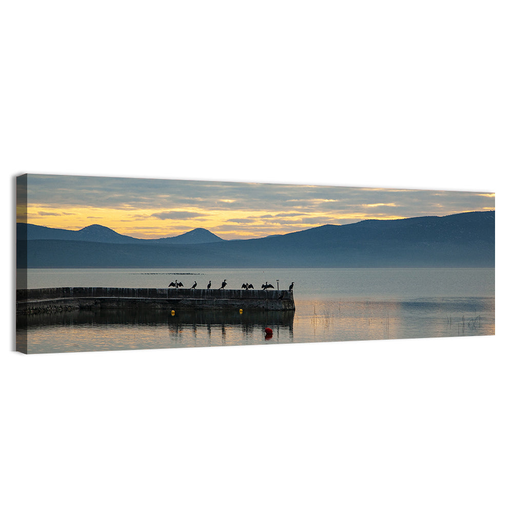 Lake Vrana Pier at Sunset Wall Art