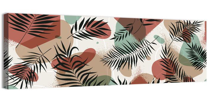 Geometric Tropical Pattern Wall Art as a canvas print