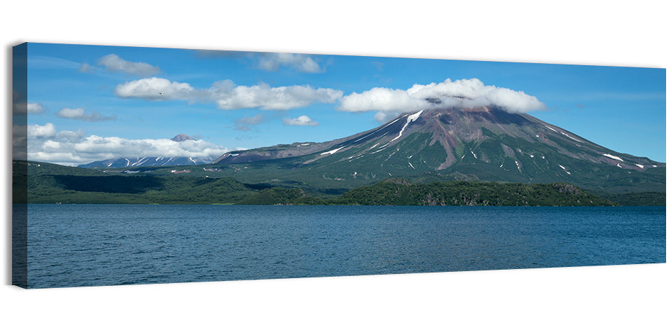 Ilyinsky Volcano Over Kuril Lake Wall Art