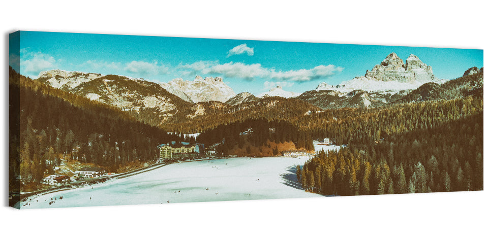 Lago Di Misurina Winter View Wall Art