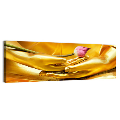 Buddha Hands with Lotus Wall Art
