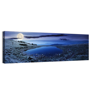 Mountain Lake at Night Wall Art